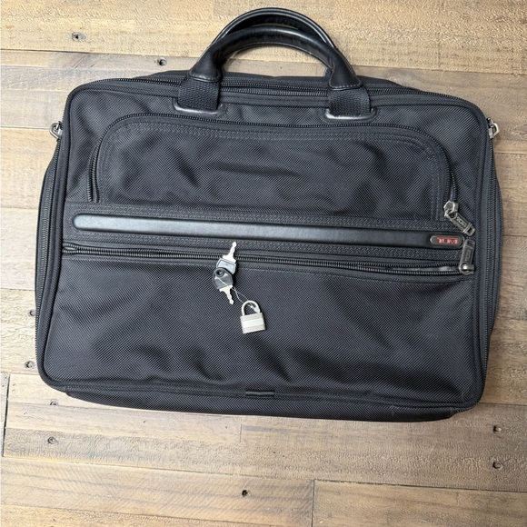 Tumi Black Secure Men's Briefcase